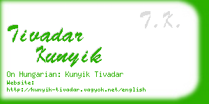 tivadar kunyik business card